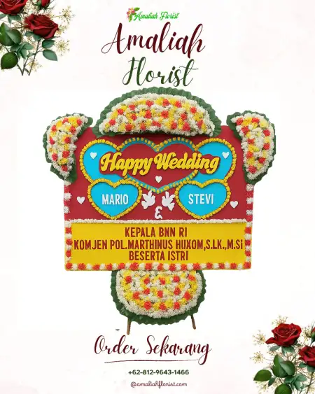 Papan Bunga Pernikahan Maroangin